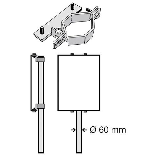 Stolpefeste for kantbøyde skilt - Systemtext