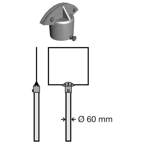 Toppfeste dobbeltsidig for 60 mm rør - Systemtext