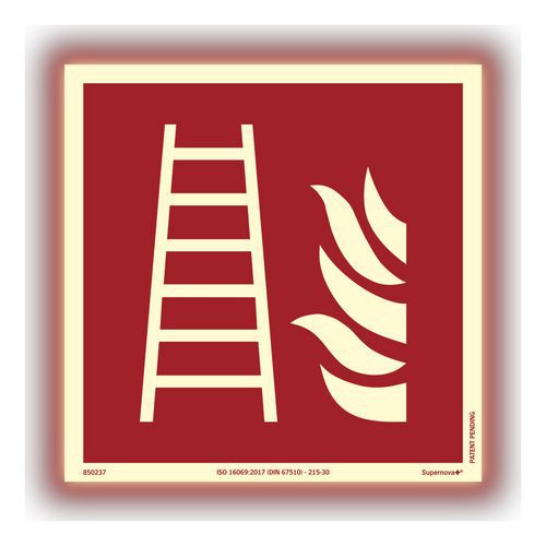 Skilt Supernova+ Brannstige - Systemtext