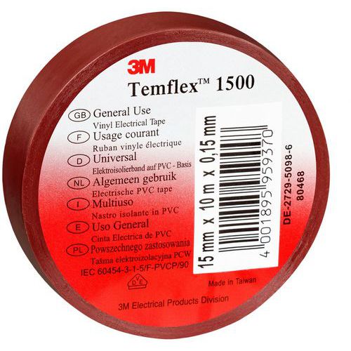 Temflex 1500 isolasjonstape – 10 m x 15 mm – 3M