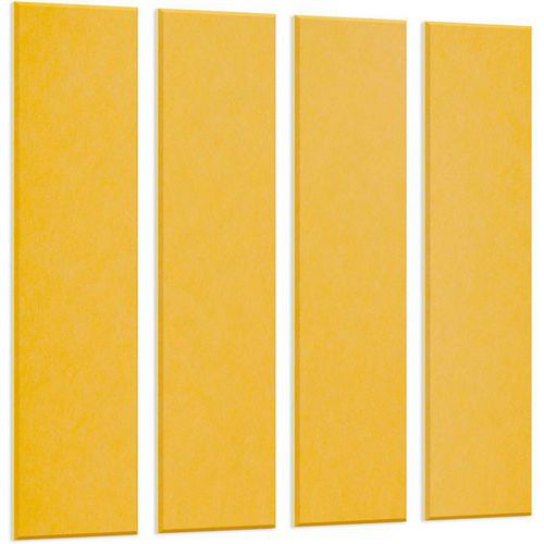 Sett med 4 veggpaneler i akustisk PET-filt gul - Smit Visual