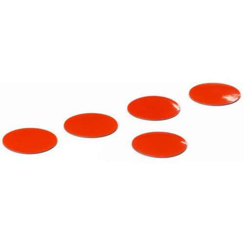 Sett à fem røde sirkler - Smit Visual