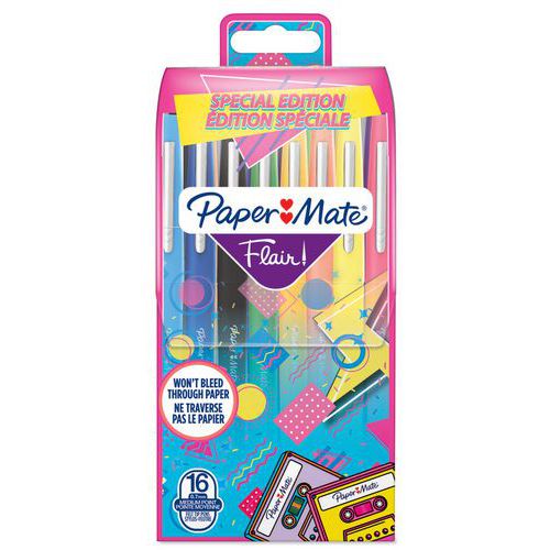 Flair Retro Trends Marker Pen - 16 assorterte farger - Paper Mate