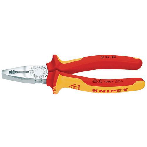 Kombitang isolert forkrommet Knipex 1000V VDE Kombitang isolert forkrommet Knipex 1000V VDE