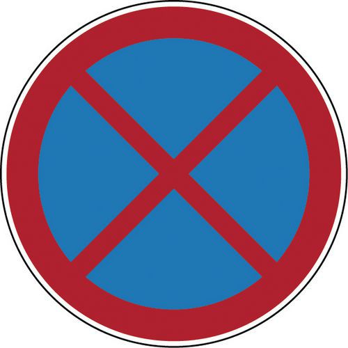Forbudsskilt - «Stopp eller parkering forbudt» - Stiv