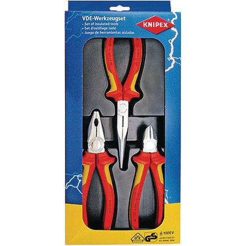 Tangsett 3 stk isolert 1000 V VDE - Knipex Tangsett 3 stk isolert 1000 V VDE - Knipex