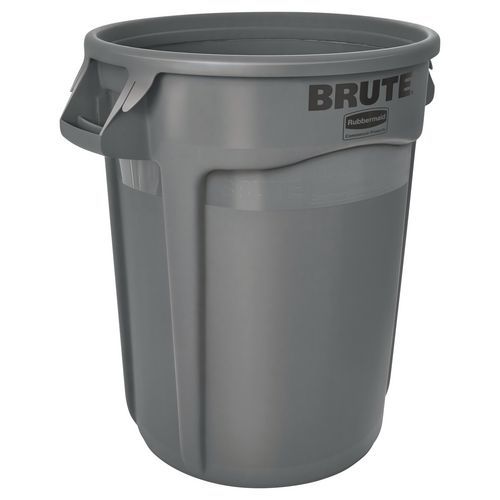 Rund Brute-beholder, grå – 38 til 208 L