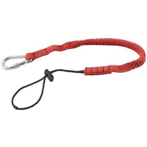 Fallsikringstau 1,2 m med håndleddsfeste og 80 mm karabinkrok i rustfritt stål - SLS Fallsikringstau 1,2 m med håndleddsfeste og 80 mm karabinkrok i rustfritt stål - SLS