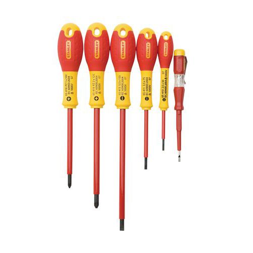 Skrutrekkersett 6 deler VDE isolert 1000 V Stanley® Skrutrekkersett 6 deler VDE isolert 1000 V Stanley®