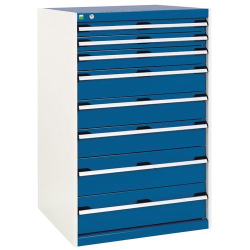 Verkstedskap med skuffer Bott SL-87 - høyde 120 cm