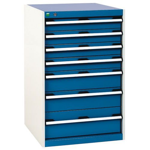 Cubio-skap med perforert dør 650x650x1600 mm – Bott