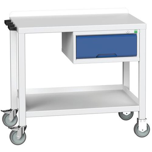 Arbeidsbenk Verso rullende 1000x600x910mm stål - Bott