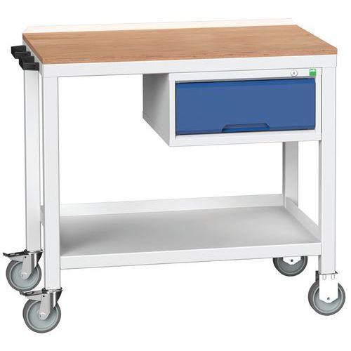 Arbeidsbenk Verso rullende 1000x600x930mm multipanel - Bott