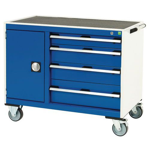 Verkstedvogn Cubio store skuffer - 1050x525x885mm - Bott