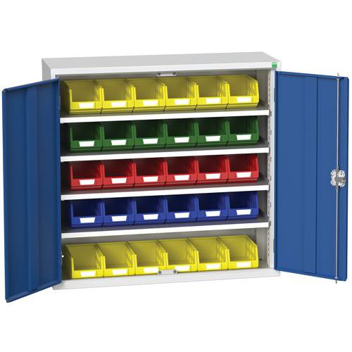 Skap Verso 1050x350x1000mm med 30 beholdere – Bott