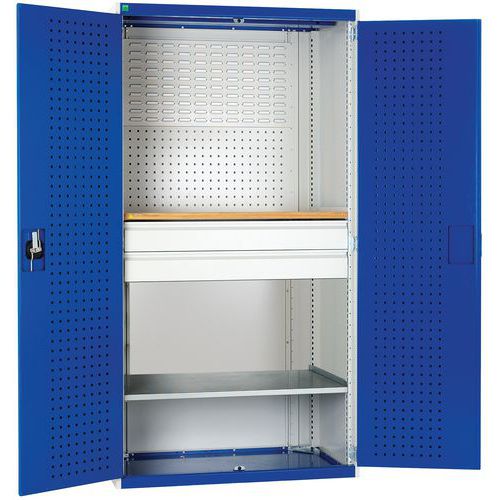Skap Cubio med perforerte dører 1050x650x2000mm - Bott