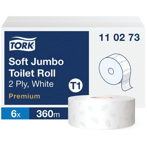 Mini og Maxi Jumbo Tork Premium toalettpapir
