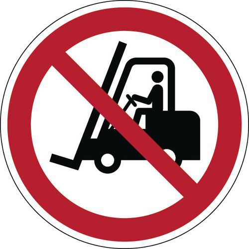 Rundt forbudsskilt - Ingen industrikjøretøy - Stiv