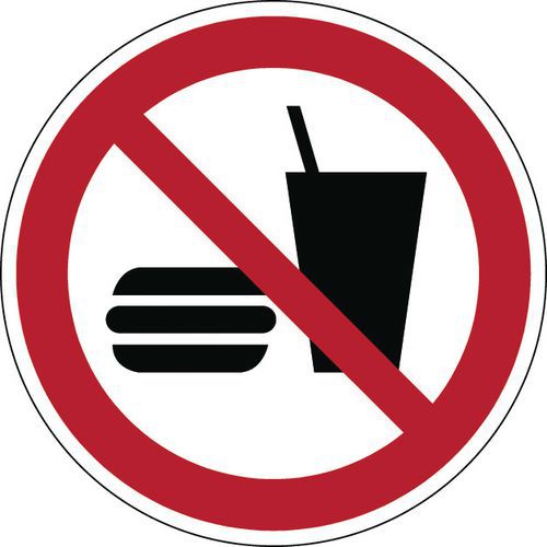 Forbudsskilt - Spising eller drikking forbudt - Stiv