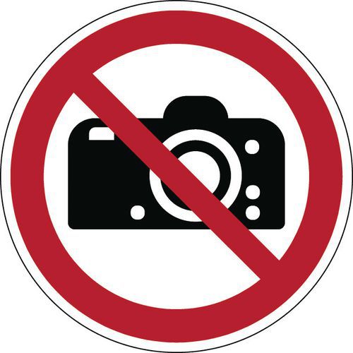 Forbudsskilt - Fotografering forbudt - Stiv