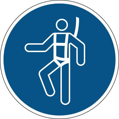 Skilt påkrevd - Fallsikringssele obligatorisk - Stiv Skilt påkrevd - Fallsikringssele obligatorisk - Stiv