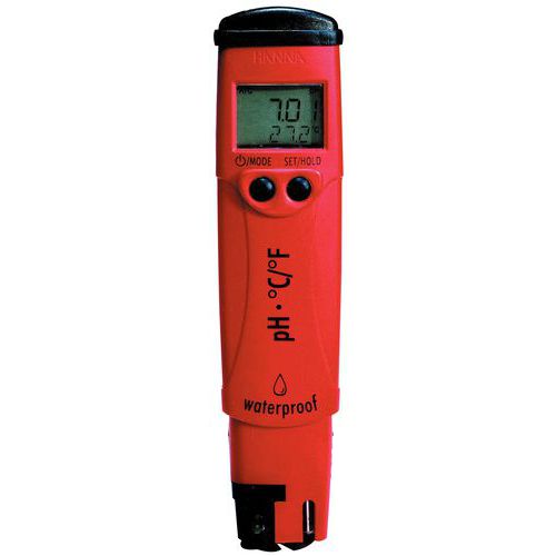 Vanntett pH-tester med kompensasjon og temperaturdisplay pHep 4