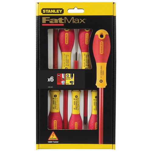 Skrutrekkersett 6 deler isolert med tester FatMax® Skrutrekkersett 6 deler isolert med tester FatMax®