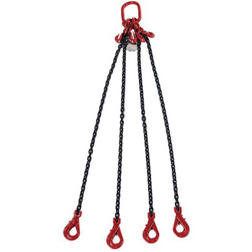 Kjettinglengde krok 34 mm med/uten lengdejustering, 4 kjettinger