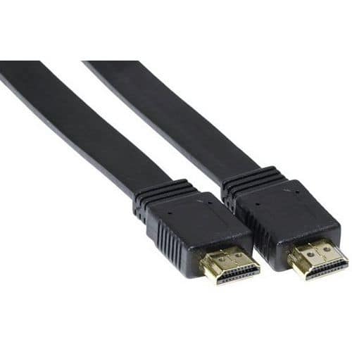 HDMI-kabel Svart, flat høyhastighets 1,50 m