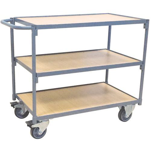 Vogn 3 hyller 250 kg Manutan