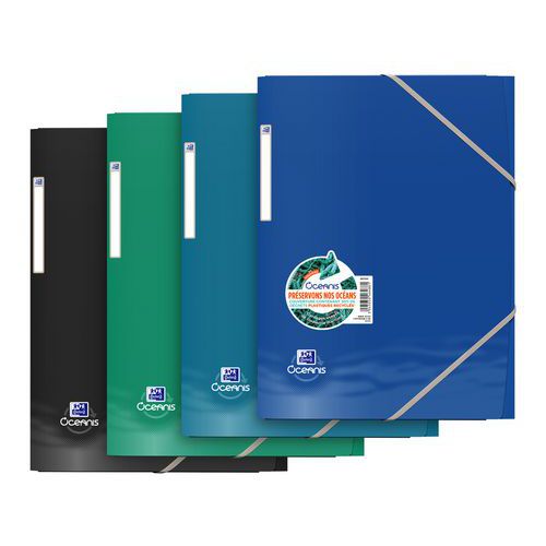 Elastisk mappe Oxford Oceanis A4 blandede farger - Oxford
