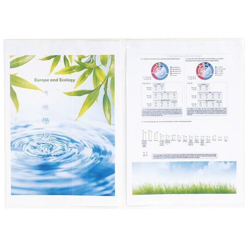 Pakke med 10 doble plastlommer PVC glatt 15/100 A4 - Exacompta Pakke med 10 doble plastlommer PVC glatt 15/100 A4 - Exacompta