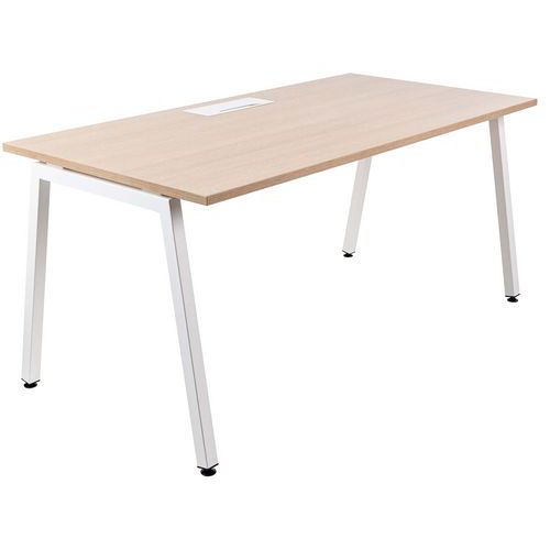 Misao rett skrivebord 160 cm, A-formede ben - Manutan Expert
