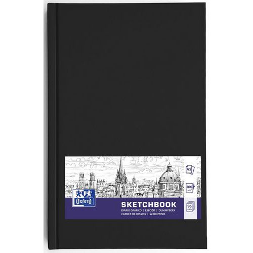 Skisseblokk Oxford Art stiftet 192s 100g svart - Oxford