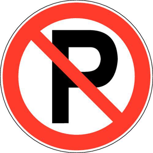 Forbudsskilt - Parkering forbudt - Stiv