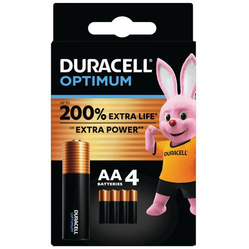 Optimum AA alkalisk batteri - 4 enheter - Duracell
