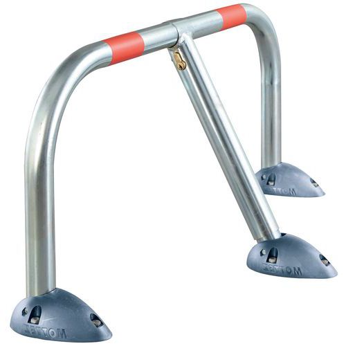 Nedfellbar parkeringsbom med bunnplater - Mottez