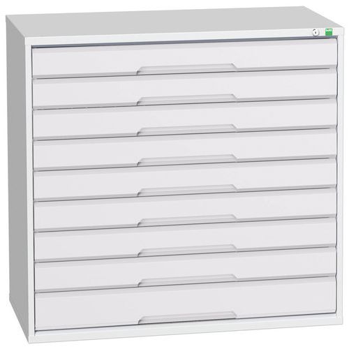 Skap med skuffer Verso – 1000 mm – 9 skuffer – Bott