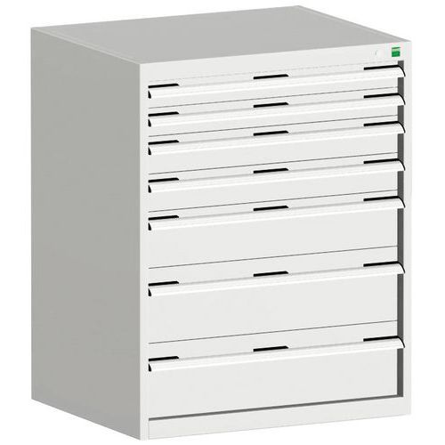 Skap med skuffer Cubio – 1200x800x650 mm – Bott