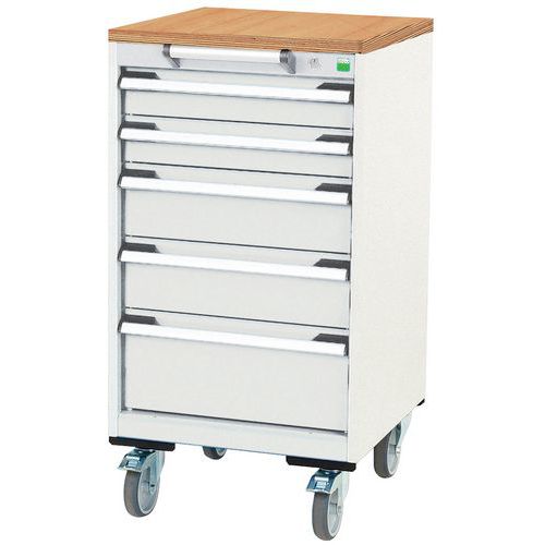 Mobilt skuffeskap Cubio SLR-558-5.1 - Bott