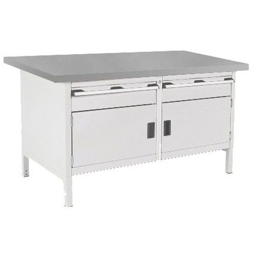 Cubio linoleumsarbeidsbenk – 2 dører – 2 skuffer – L1500 mm – Bott