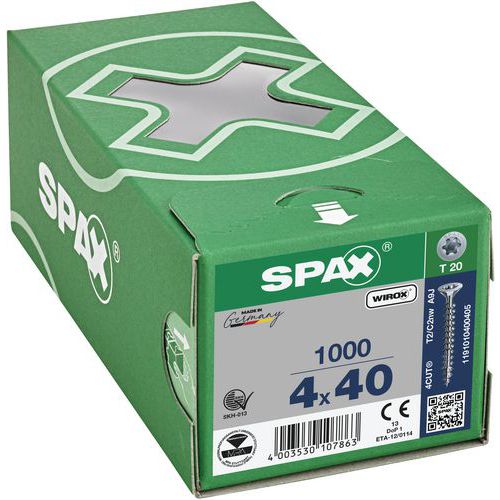 Eske med universalskruer T-Star Plus forsenket hode TX Ø - Spax Eske med universalskruer T-Star Plus forsenket hode TX Ø - Spax