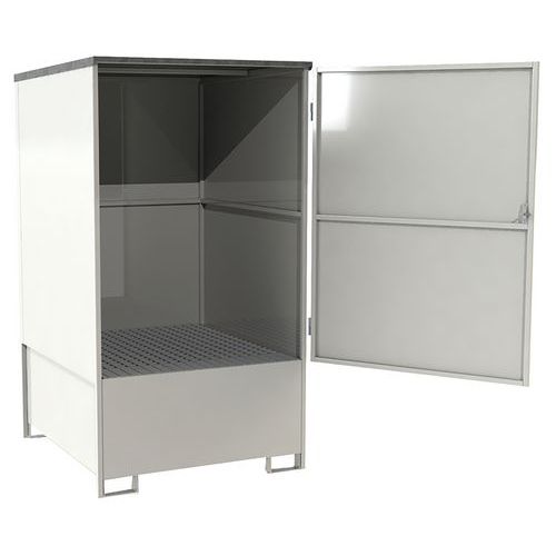 Metallboks med oppsamlingskar for 1 IBC - 1000 L - Manutan Expert