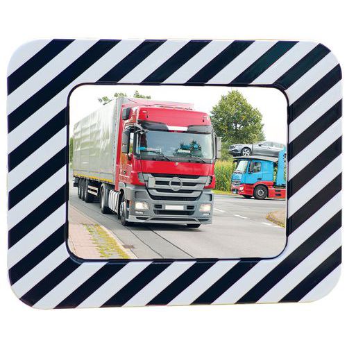 Trafikkspeil akryl med sort/hvit ramme - Dancop