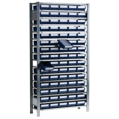 Oppbevaringshylle Easy-Fix inkl 75/100 backar, djup 30 cm Oppbevaringshylle Easy-Fix inkl 75/100 backar, djup 30 cm