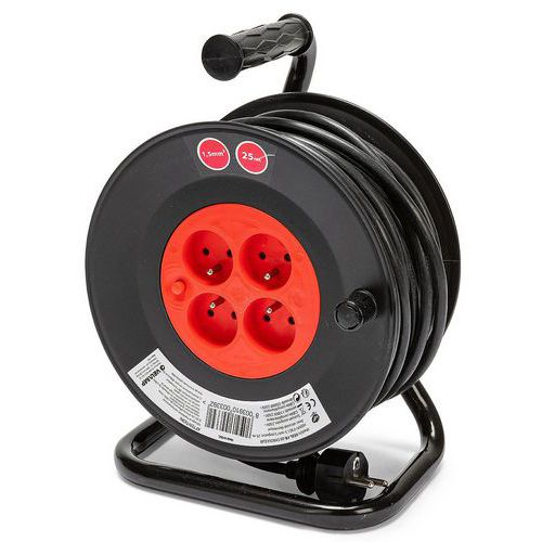 Kabeltrommel hobby, 4 stikkontakter, H05VV-F3G1.5MM2 - Velamp