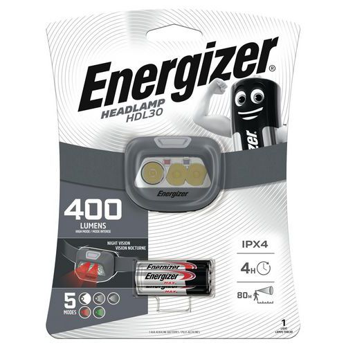 Hodelykt HDL30 - 400 lumen - Energizer Hodelykt HDL30 - 400 lumen - Energizer