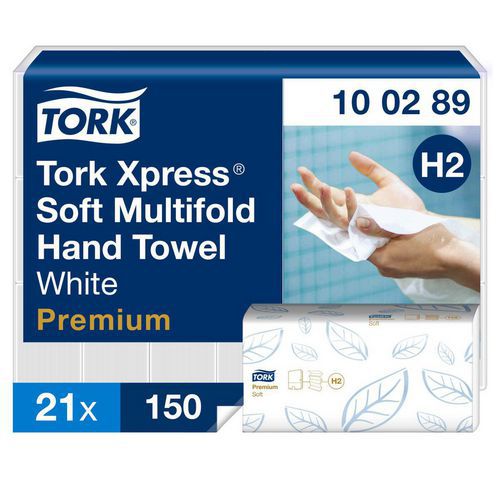 Multifold håndklær myke - 2 lag - H2 Premium - Tork Multifold håndklær myke - 2 lag - H2 Premium - Tork