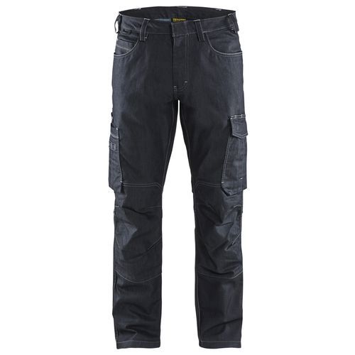 Servicebukser denim stretch Marineblå