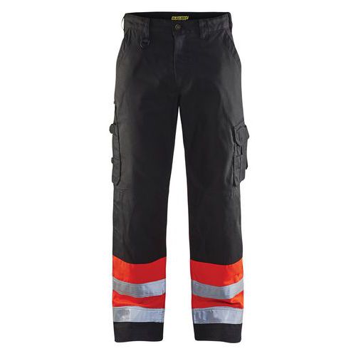 Bukse varsel Svart/Highvis rød